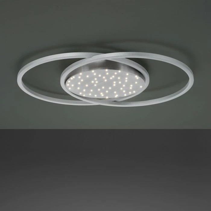 Paul Neuhaus Leuchten Paul Neuhaus YUKI Deckenleuchte LED Stahl gebürstet, 3-flammig, Fernbedienung – Bild 6