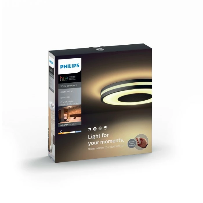 Philips Leuchten Philips Hue Ambiance White Being Deckenleuchte LED Schwarz, Weiß, 1-flammig, Fernbedienung – Bild 2