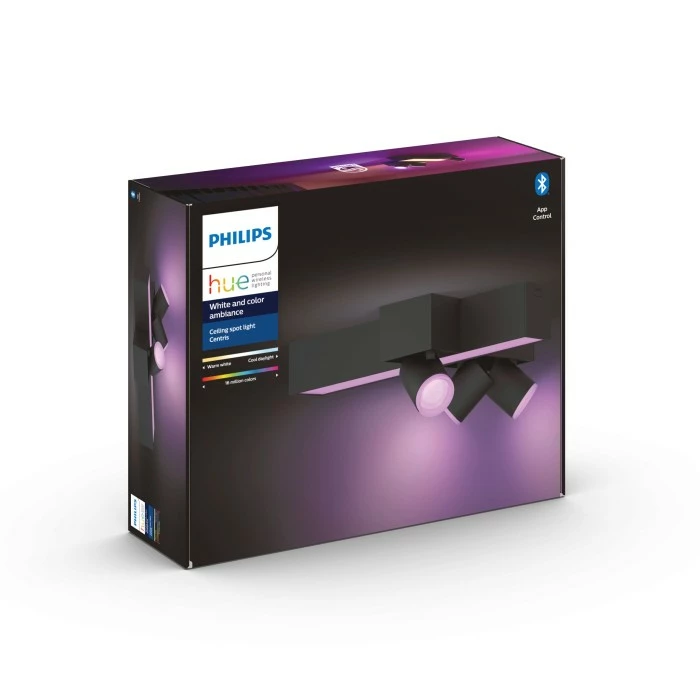 Philips Leuchten Philips HUE Centris Deckenleuchte LED Schwarz, 1-flammig, Farbwechsler – Bild 3