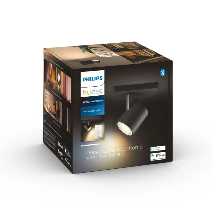 Philips Leuchten Philips Hue White Amb. Runner Deckenleuchte LED Schwarz, 1-flammig, Fernbedienung – Bild 4