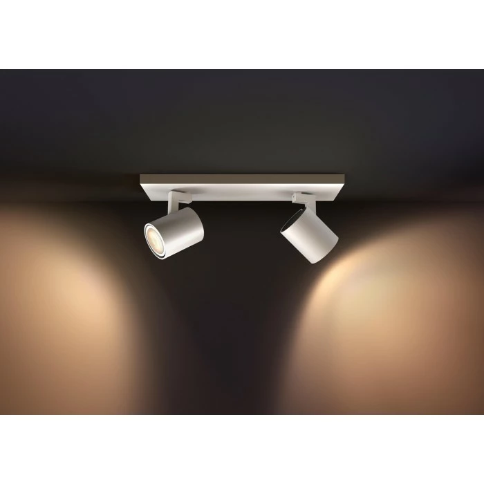 Philips Leuchten Philips Hue White Ambiance Runner Deckenspot Basis-Set LED Weiß, 2-flammig, Fernbedienung – Bild 2