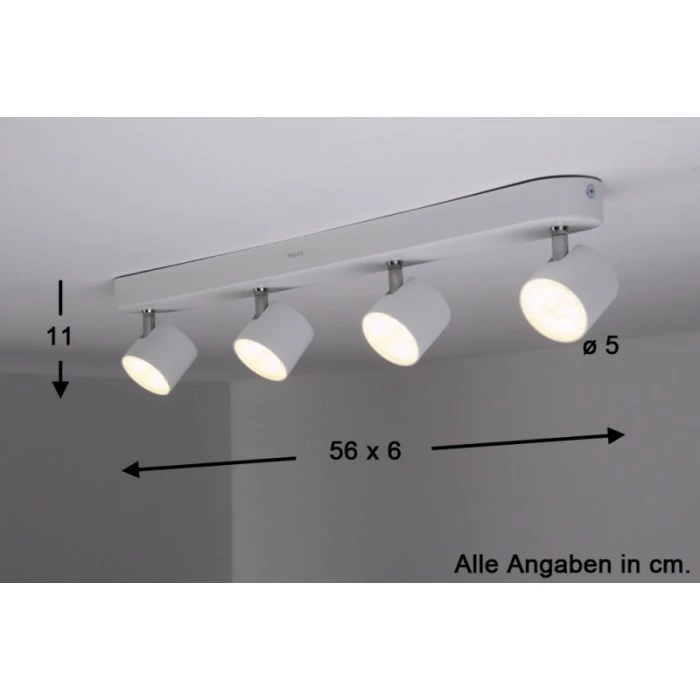 Philips Leuchten Philips STAR Aufbauspot LED Weiß, 4-flammig – Bild 2