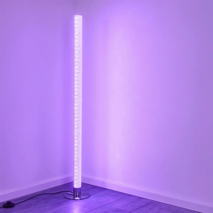 Hofstein Pipe RGB Stehlampe LED Nickel-Matt, 1-flammig, Fernbedienung, Farbwechsler – Bild 12