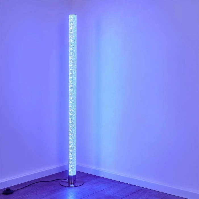 Hofstein Pipe RGB Stehlampe LED Nickel-Matt, 1-flammig, Fernbedienung, Farbwechsler – Bild 16