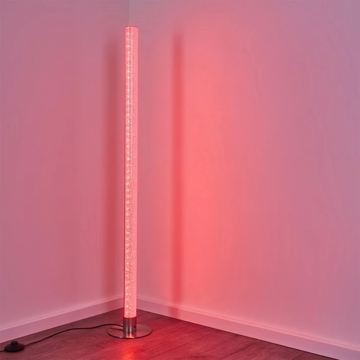 Hofstein Pipe RGB Stehlampe LED Nickel-Matt, 1-flammig, Fernbedienung, Farbwechsler – Bild 20