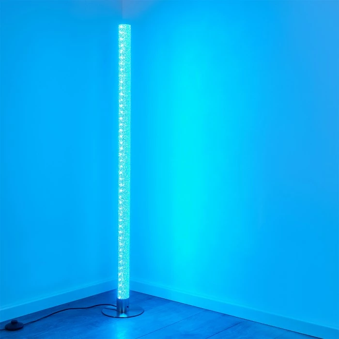 Hofstein Pipe RGB Stehlampe LED Nickel-Matt, 1-flammig, Fernbedienung, Farbwechsler – Bild 24