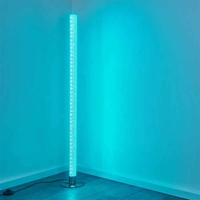 Hofstein Pipe RGB Stehlampe LED Nickel-Matt, 1-flammig, Fernbedienung, Farbwechsler – Bild 8