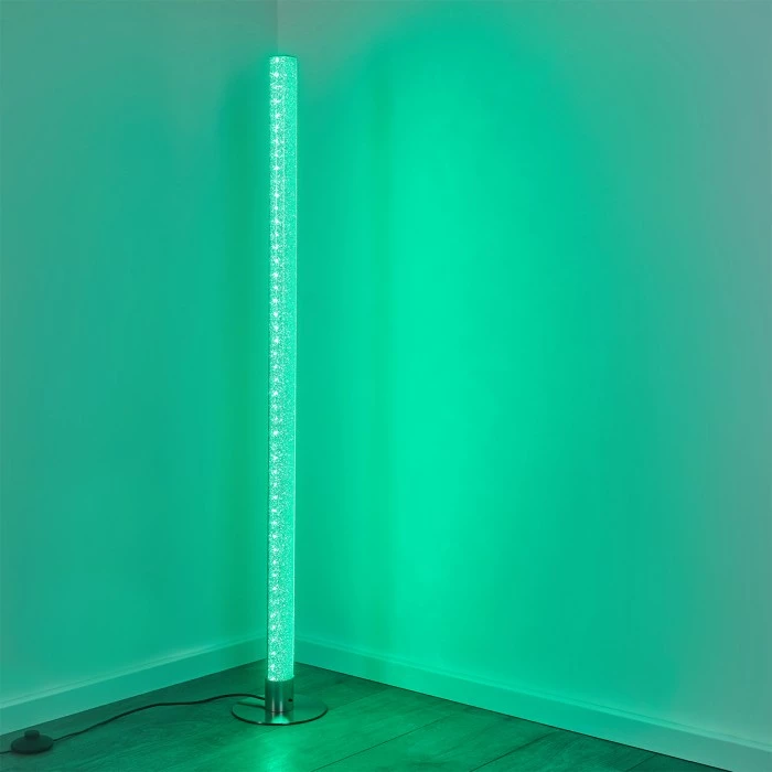 Hofstein Pipe RGB Stehlampe LED Nickel-Matt, 1-flammig, Fernbedienung, Farbwechsler – Bild 9