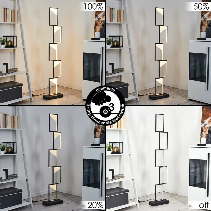 Hofstein Pitasch Stehleuchte LED Schwarz, 1-flammig – Bild 2