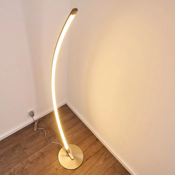 Hofstein Playa Stehleuchte LED Nickel-Matt, 1-flammig – Bild 11