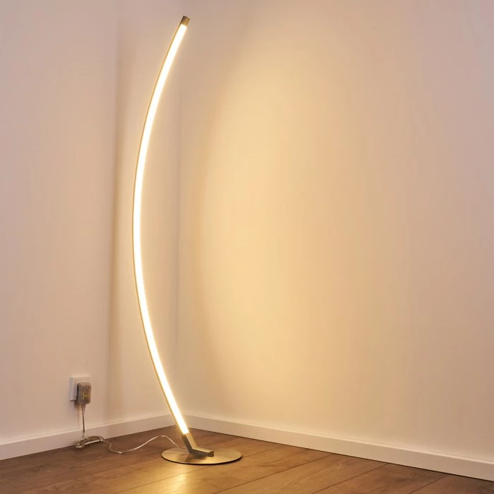 Hofstein Playa Stehleuchte LED Nickel-Matt, 1-flammig – Bild 5