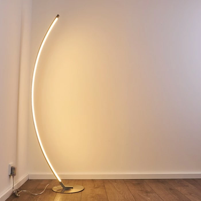 Hofstein Playa Stehleuchte LED Nickel-Matt, 1-flammig – Bild 9