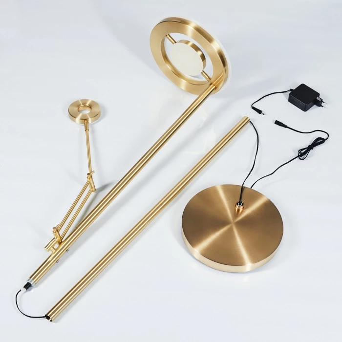 Hofstein Rabeja Deckenfluter LED Messing, Gold, 2-flammig – Bild 4