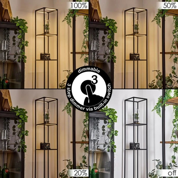 Hofstein Ranquile Stehleuchte LED Schwarz, 4-flammig – Bild 2