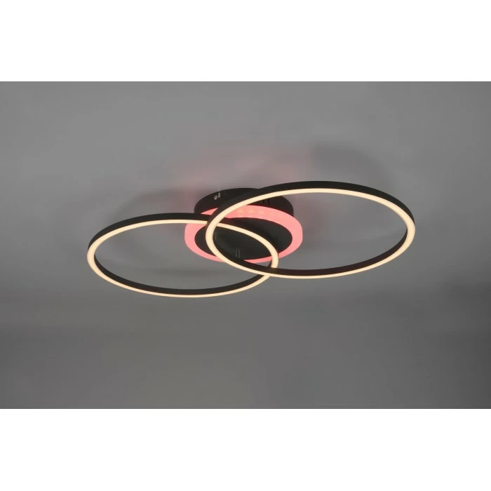 Reality Arribo Deckenleuchte LED Schwarz, 3-flammig, Fernbedienung, Farbwechsler – Bild 4