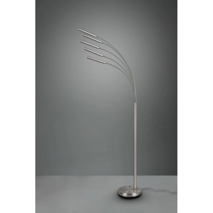 Reality Reed Bogenlampe LED Nickel-Matt, 5-flammig – Bild 4