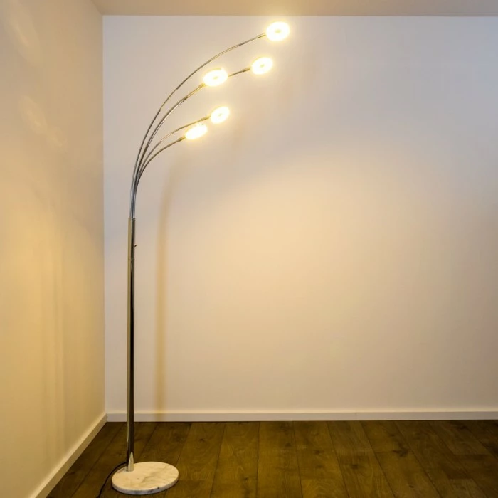 Reality RENNES Stehleuchte LED Chrom, 5-flammig – Bild 10