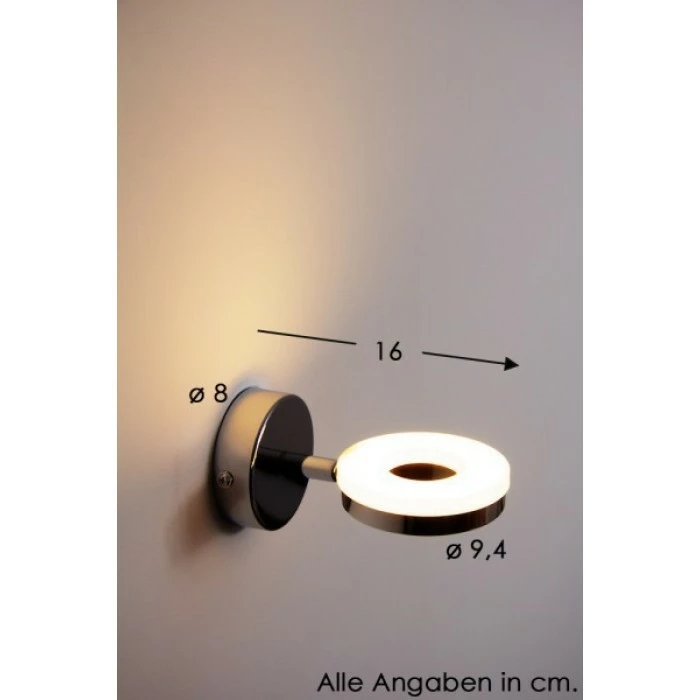 Reality RENNES Wandspot LED Chrom, 1-flammig – Bild 2