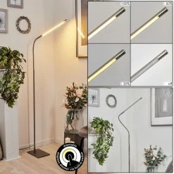 Hofstein Reuland Stehleuchte LED Nickel-Matt, 1-flammig