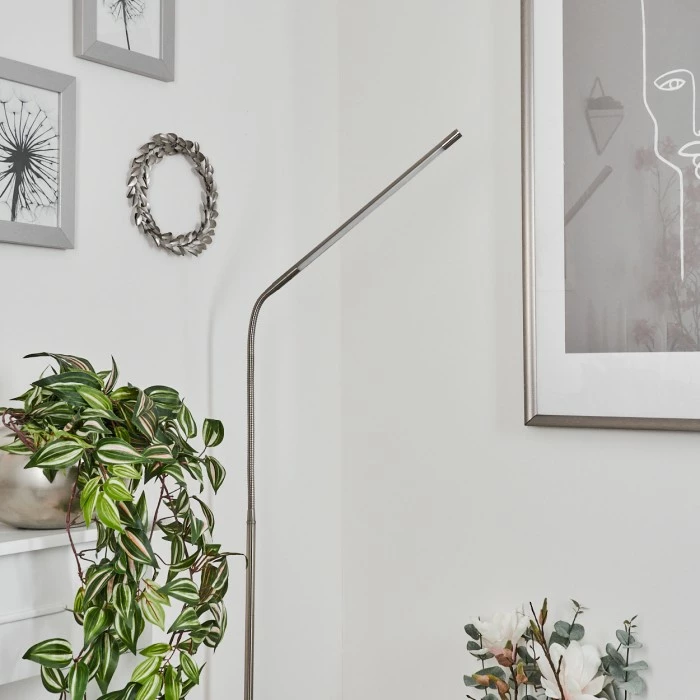 Hofstein Reuland Stehleuchte LED Nickel-Matt, 1-flammig – Bild 12