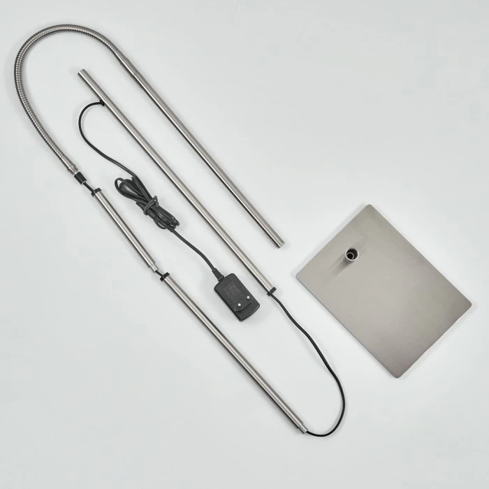 Hofstein Reuland Stehleuchte LED Nickel-Matt, 1-flammig – Bild 5