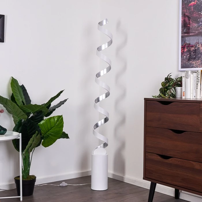 Hofstein Rezat Stehlampe LED Silber, Weiß, 1-flammig – Bild 2