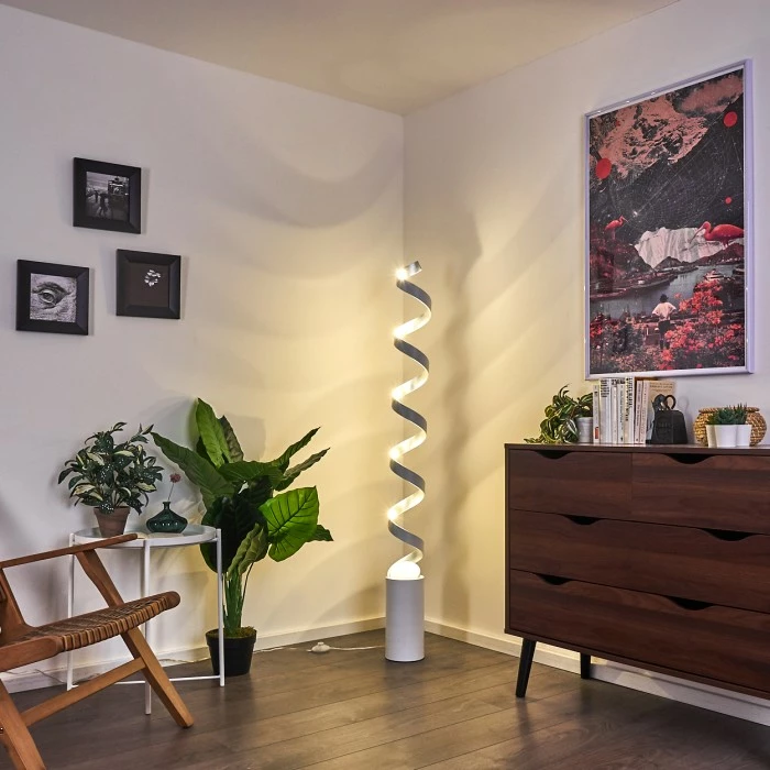 Hofstein Rezat Stehlampe LED Silber, Weiß, 1-flammig – Bild 12