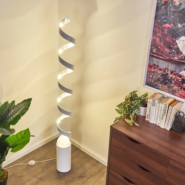 Hofstein Rezat Stehlampe LED Silber, Weiß, 1-flammig – Bild 7