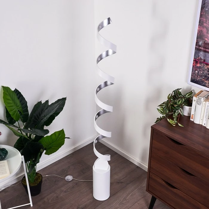 Hofstein Rezat Stehlampe LED Silber, Weiß, 1-flammig – Bild 8