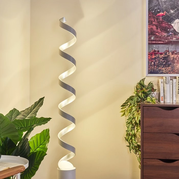 Hofstein Rezat Stehlampe LED Silber, Weiß, 1-flammig – Bild 10