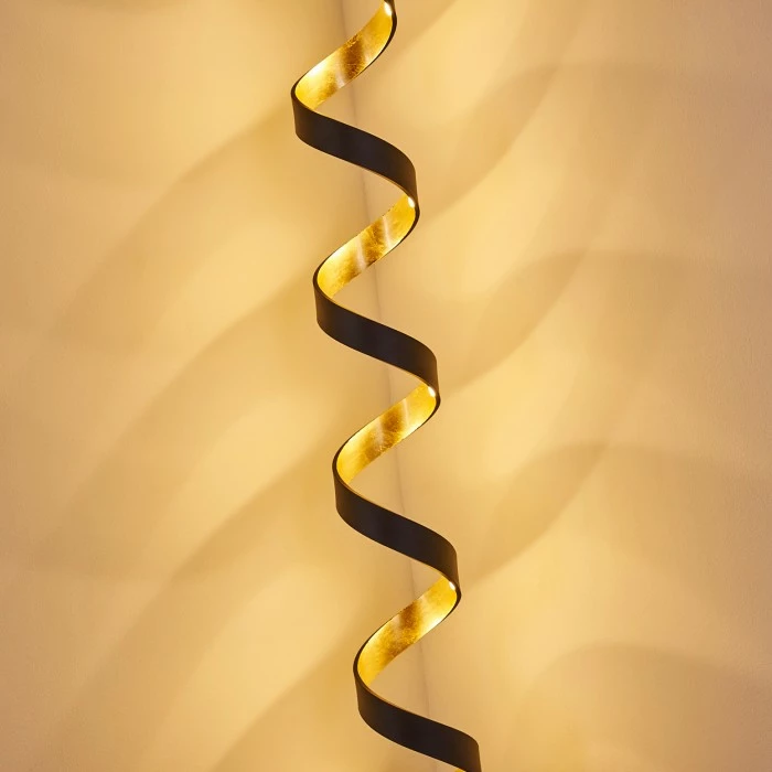 Hofstein Rezat Stehleuchte LED Schwarz-Gold, 1-flammig – Bild 15