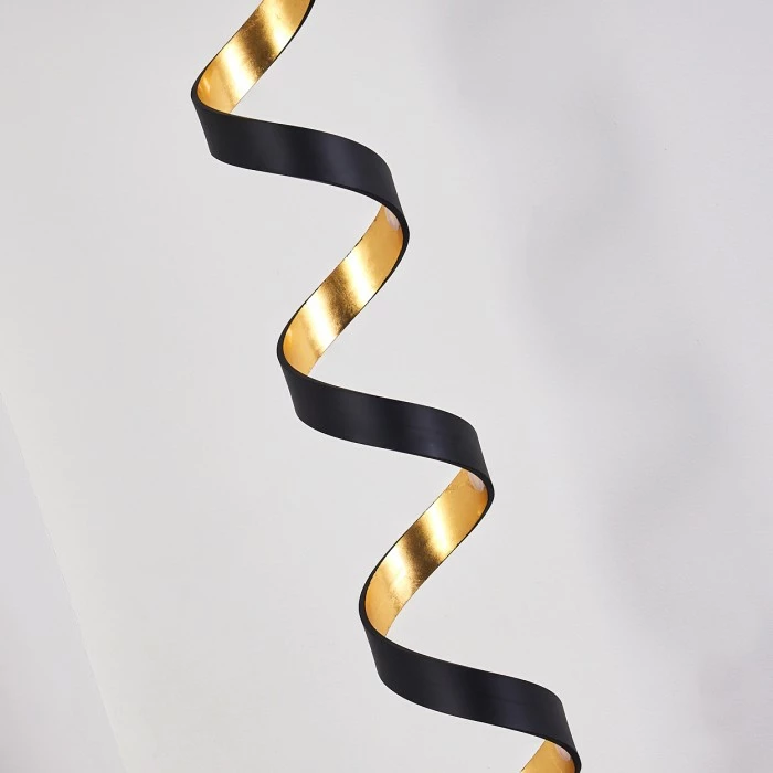 Hofstein Rezat Stehleuchte LED Schwarz-Gold, 1-flammig – Bild 9