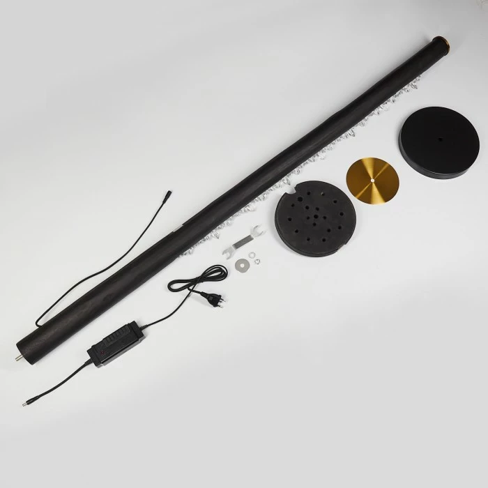 Hofstein Rodeche Stehleuchte LED Messing, Schwarz, 1-flammig – Bild 5