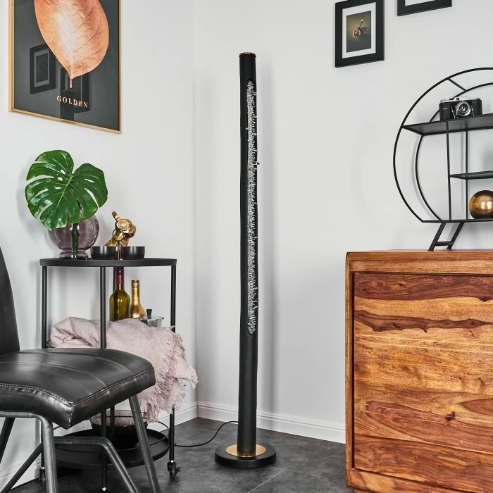 Hofstein Rodeche Stehleuchte LED Messing, Schwarz, 1-flammig – Bild 8