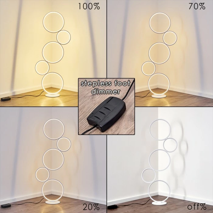 Hofstein Rodekro Stehleuchte LED Weiß, 1-flammig – Bild 3