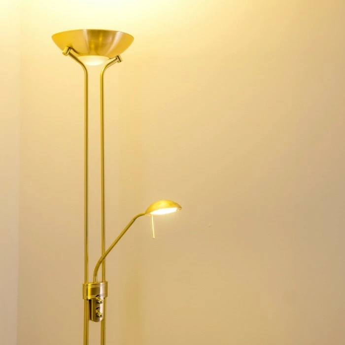 Hofstein Rom Deckenfluter LED Messing, 2-flammig – Bild 11