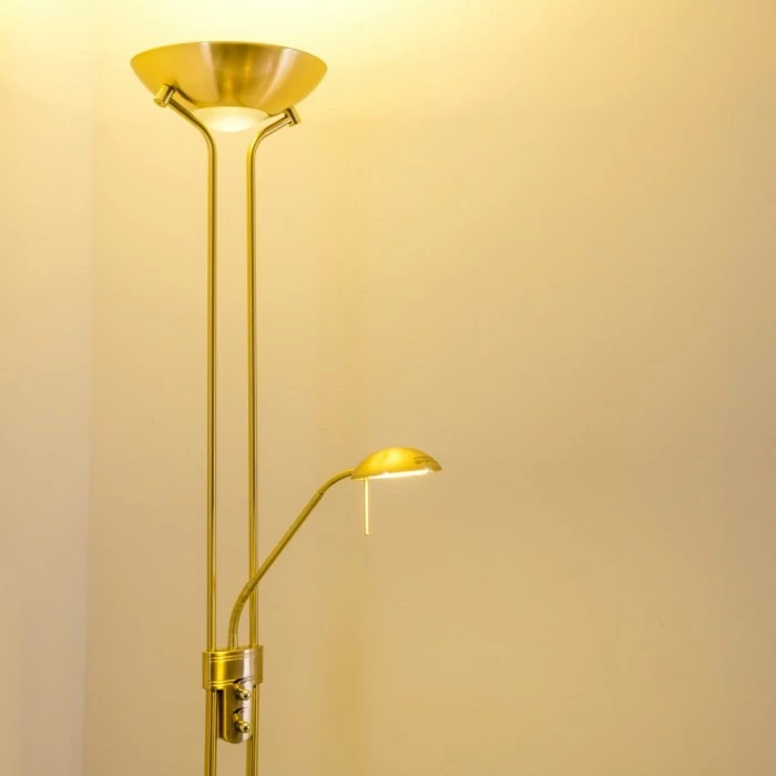 Hofstein Rom Deckenfluter LED Messing, 2-flammig – Bild 12