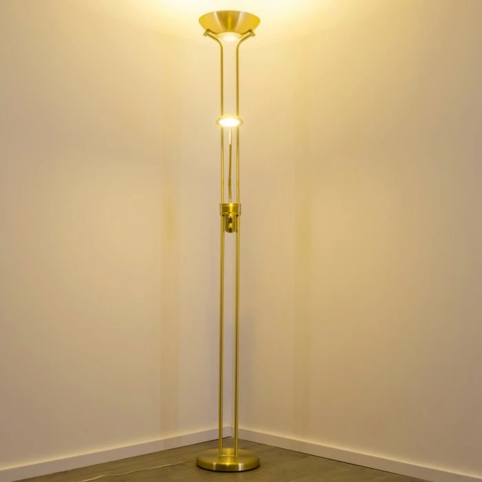 Hofstein Rom Deckenfluter LED Messing, 2-flammig – Bild 3