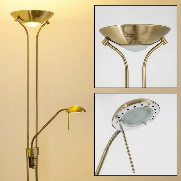 Hofstein Rom Deckenfluter LED Altmessing, 2-flammig – Bild 12