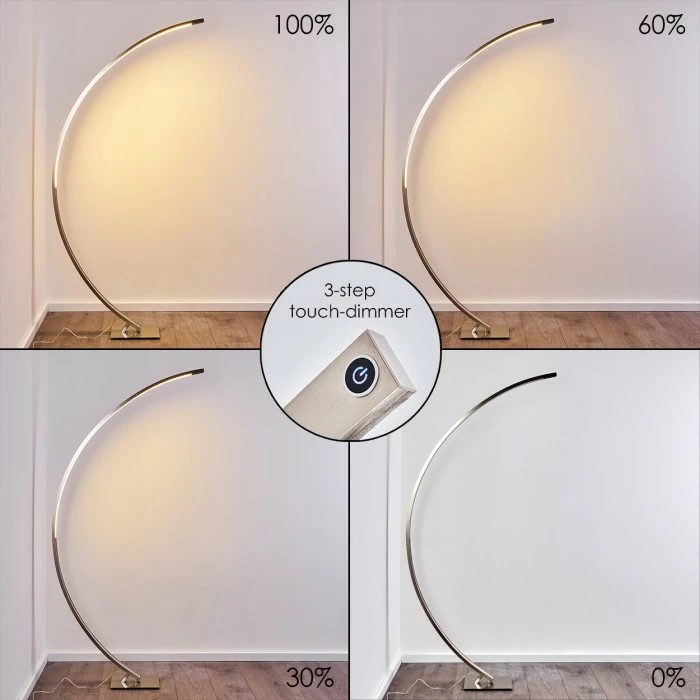 Hofstein Ruswil Bogenlampe LED Nickel-Matt, 1-flammig – Bild 3