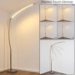 Hofstein Santa Marta Stehleuchte LED Nickel-Matt, 1-flammig