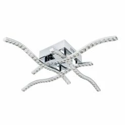 Searchlight ANSON Deckenleuchte LED Chrom, Transparent, Klar, 1-flammig