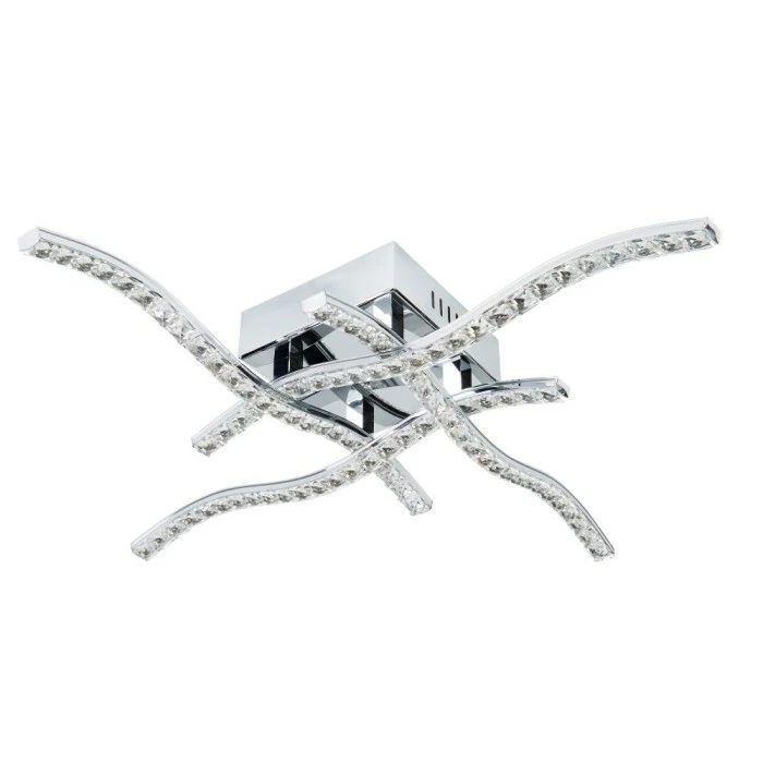 Searchlight ANSON Deckenleuchte LED Chrom, Transparent, Klar, 1-flammig