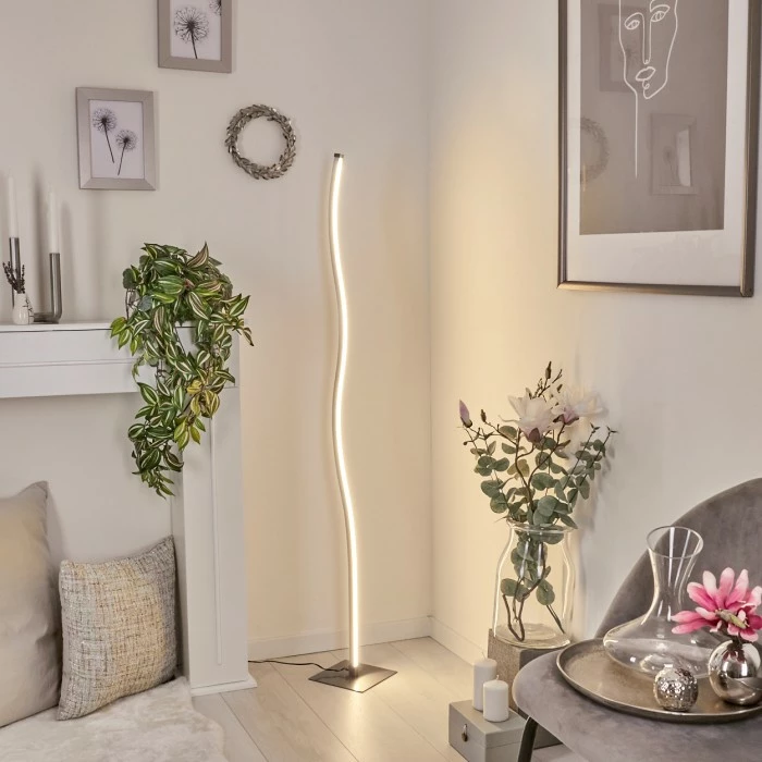 Hofstein Soyo Stehleuchte LED Nickel-Matt, 1-flammig – Bild 11