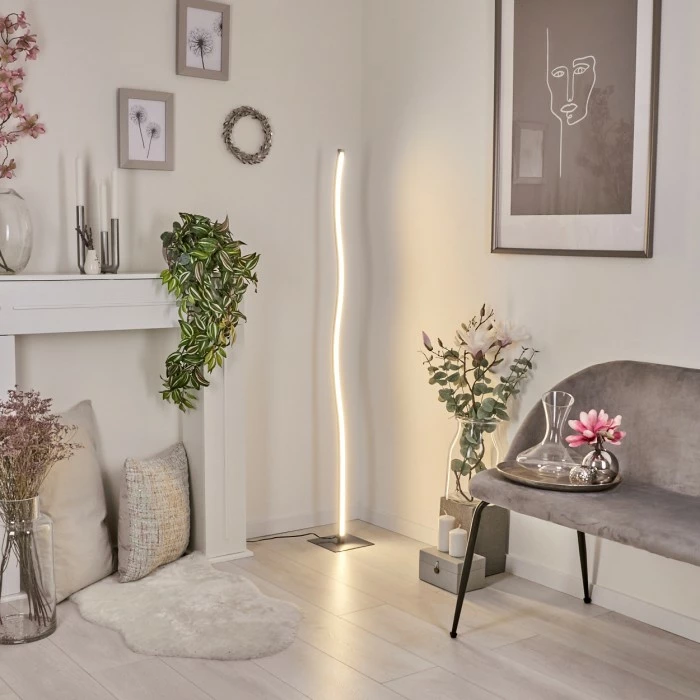 Hofstein Soyo Stehleuchte LED Nickel-Matt, 1-flammig – Bild 9