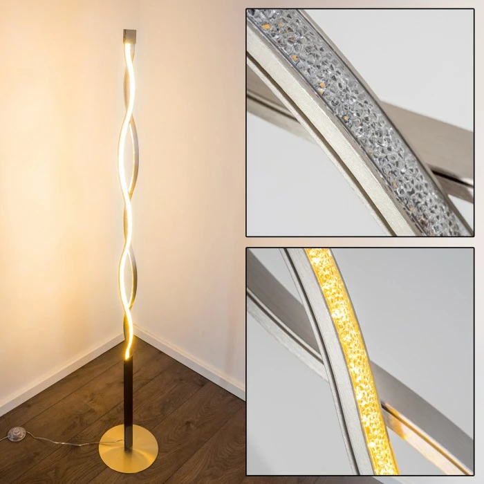 Hofstein Stehleuchte Inbyn LED Nickel-Matt, 1-flammig