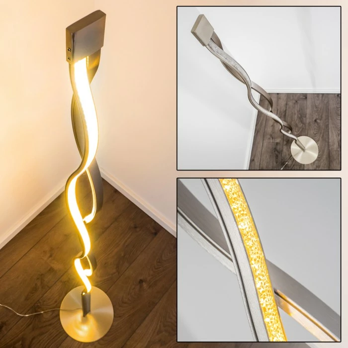 Hofstein Stehleuchte Inbyn LED Nickel-Matt, 1-flammig – Bild 16