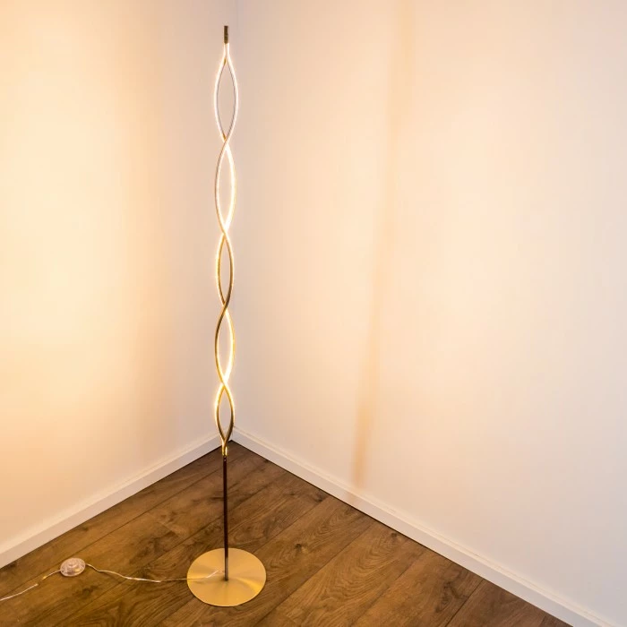 Hofstein Stehleuchte Inbyn LED Nickel-Matt, 1-flammig – Bild 4