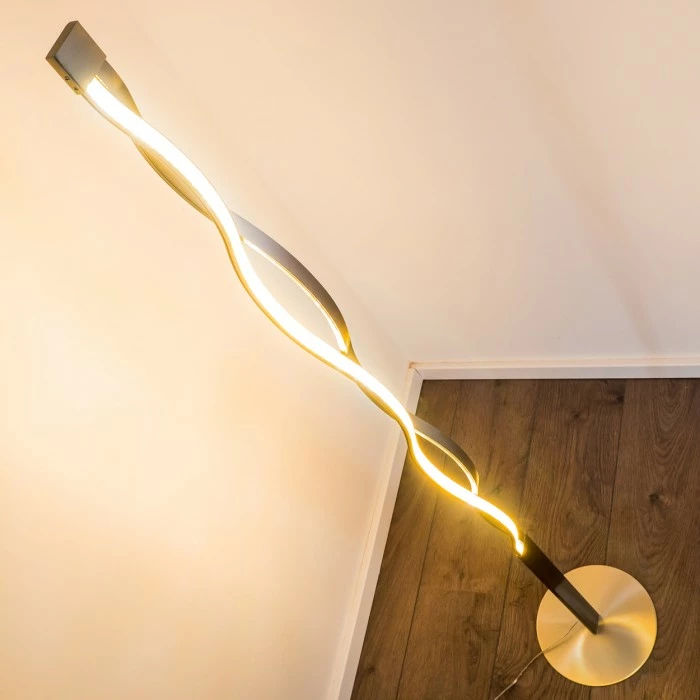 Hofstein Stehleuchte Inbyn LED Nickel-Matt, 1-flammig – Bild 9