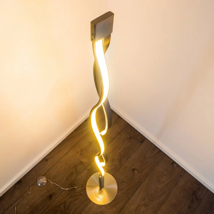 Hofstein Stehleuchte Inbyn LED Nickel-Matt, 1-flammig – Bild 10